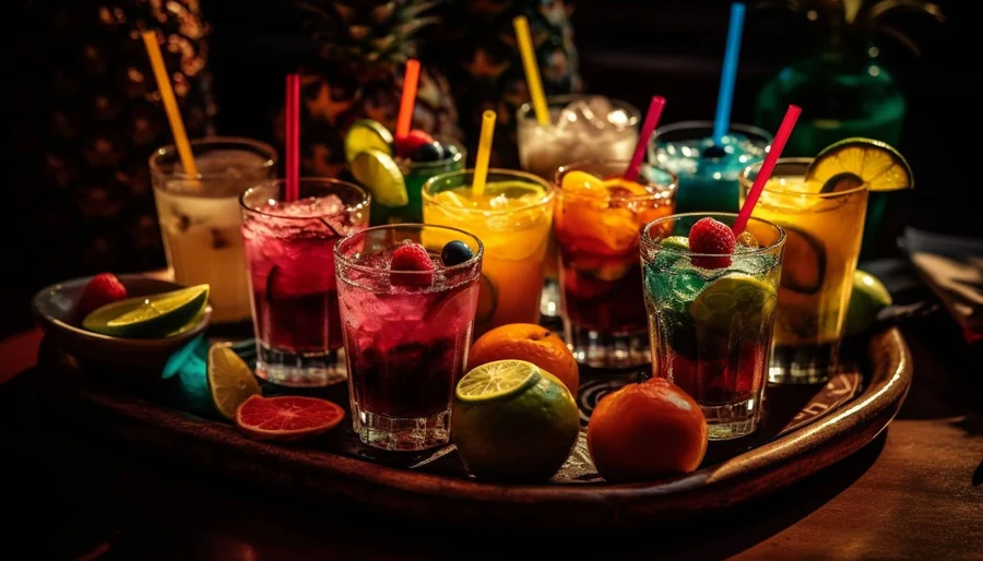Jewel cocktail with sour apple, cranberry, and lime